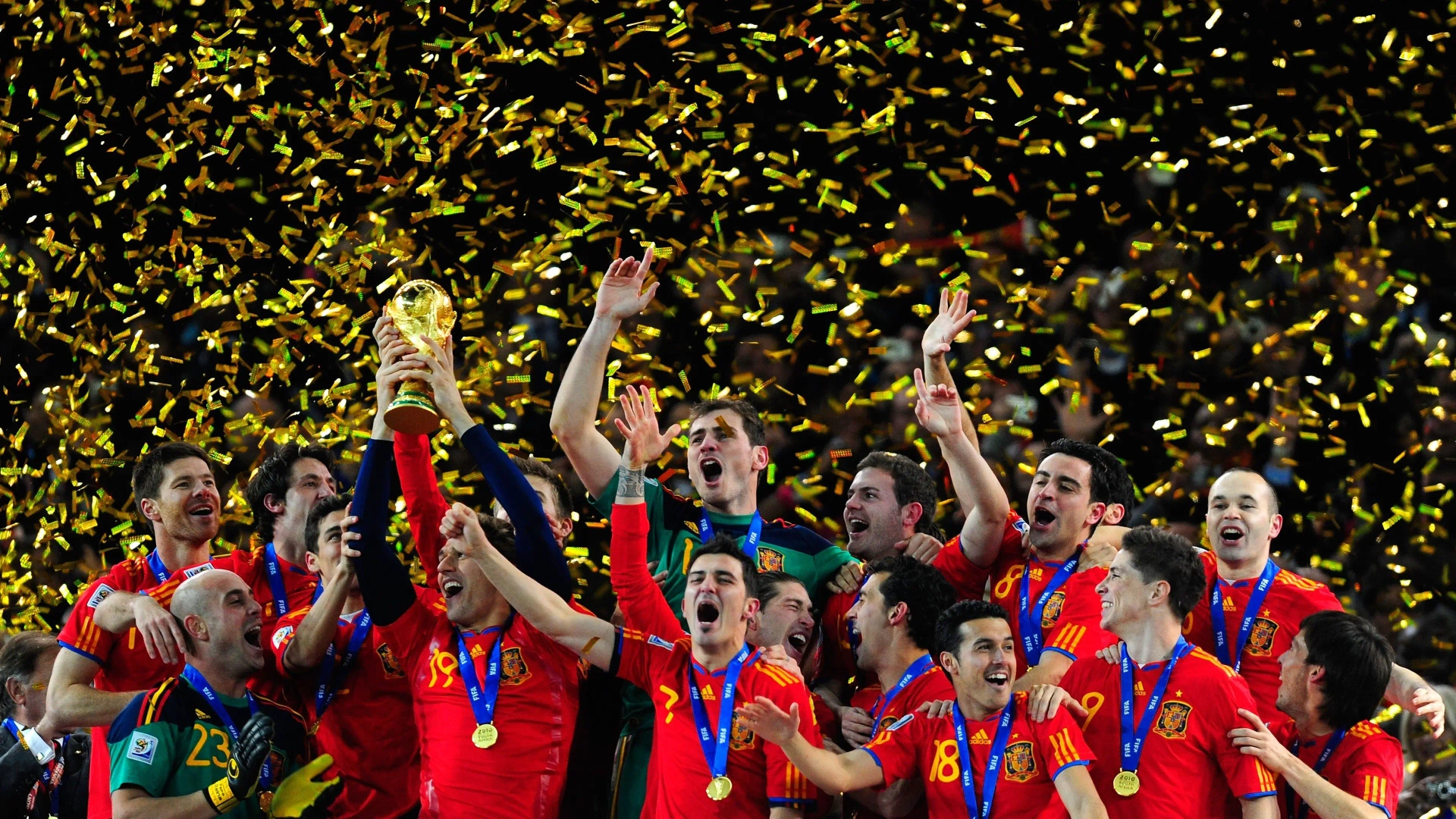 Spain 2010 World Cup celebration